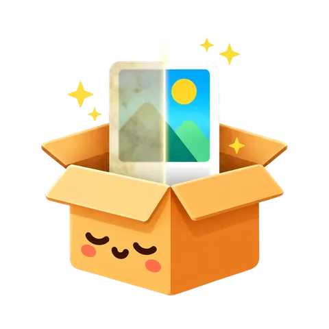 Illustration: the Albumbox polishing a photo until it shines